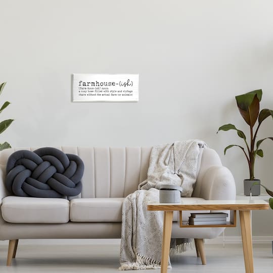 Stupell Industries Farmhouse-Ish Playful Definition Sign Birch Pattern Wall Plaque Art